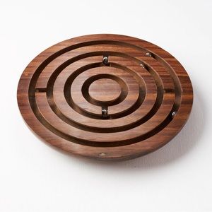 Wooden labyrinth game